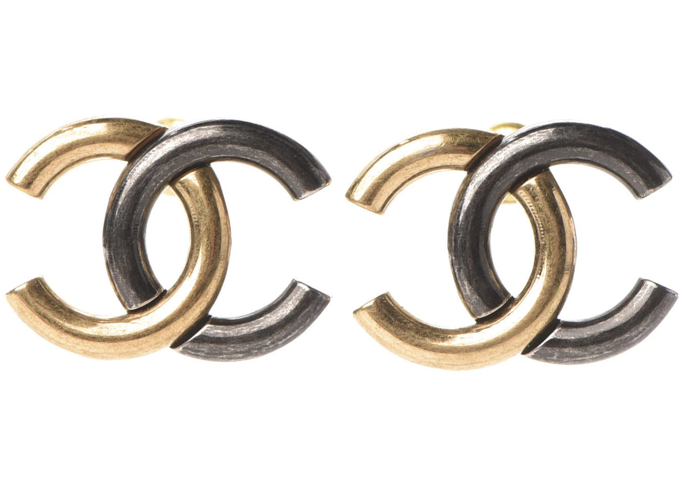 Chanel Metal CC Earrings Gold/Silver
