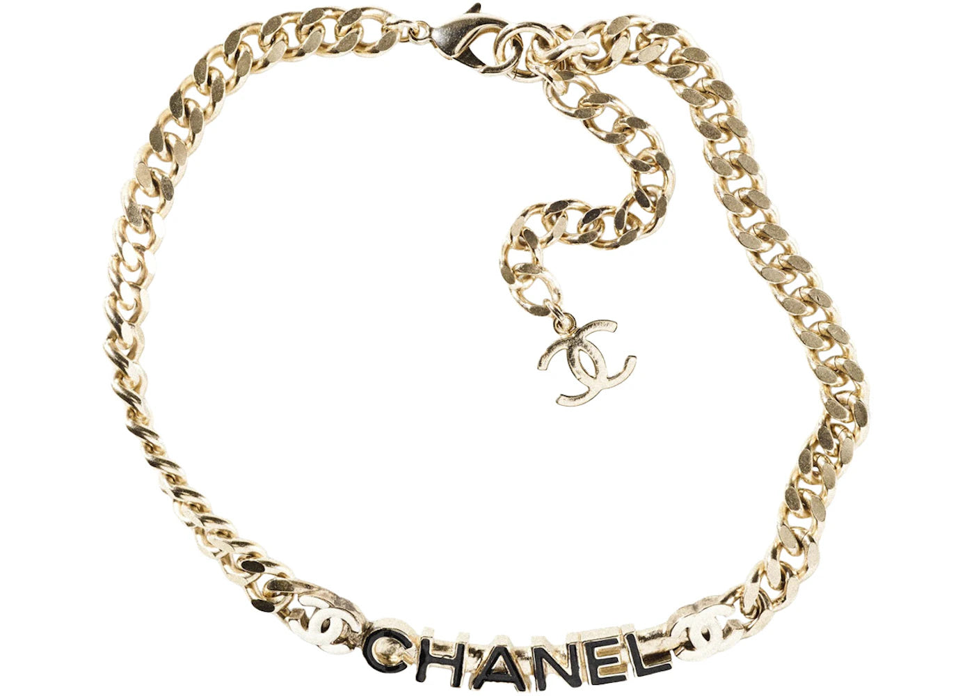Chanel Metal Necklace Gold/Black/White