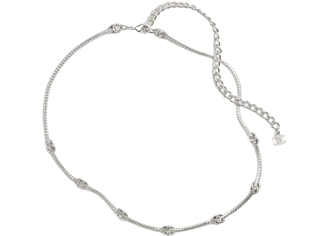Chanel Metal Necklace Silver (ABE254 B18058 NZS81)
