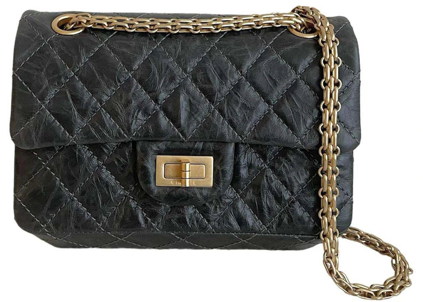 Chanel Mini 2.55 Handbag Dark Grey (AS0874)