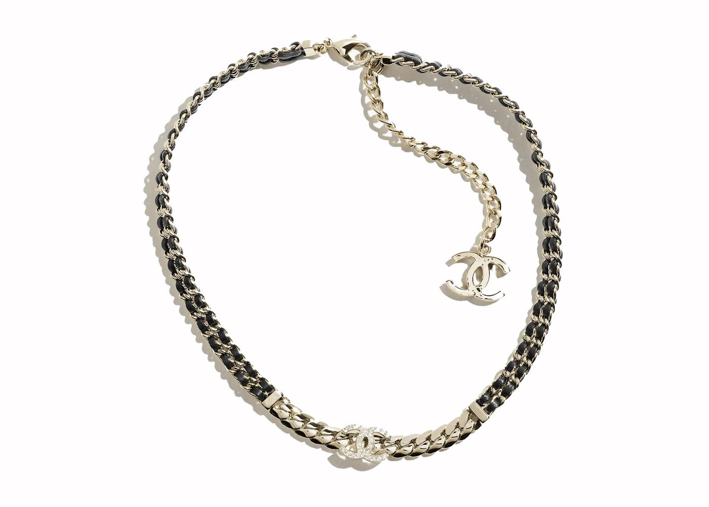 Chanel Necklace Gold/Black/Crystal (ABC902 B16033 NW023)