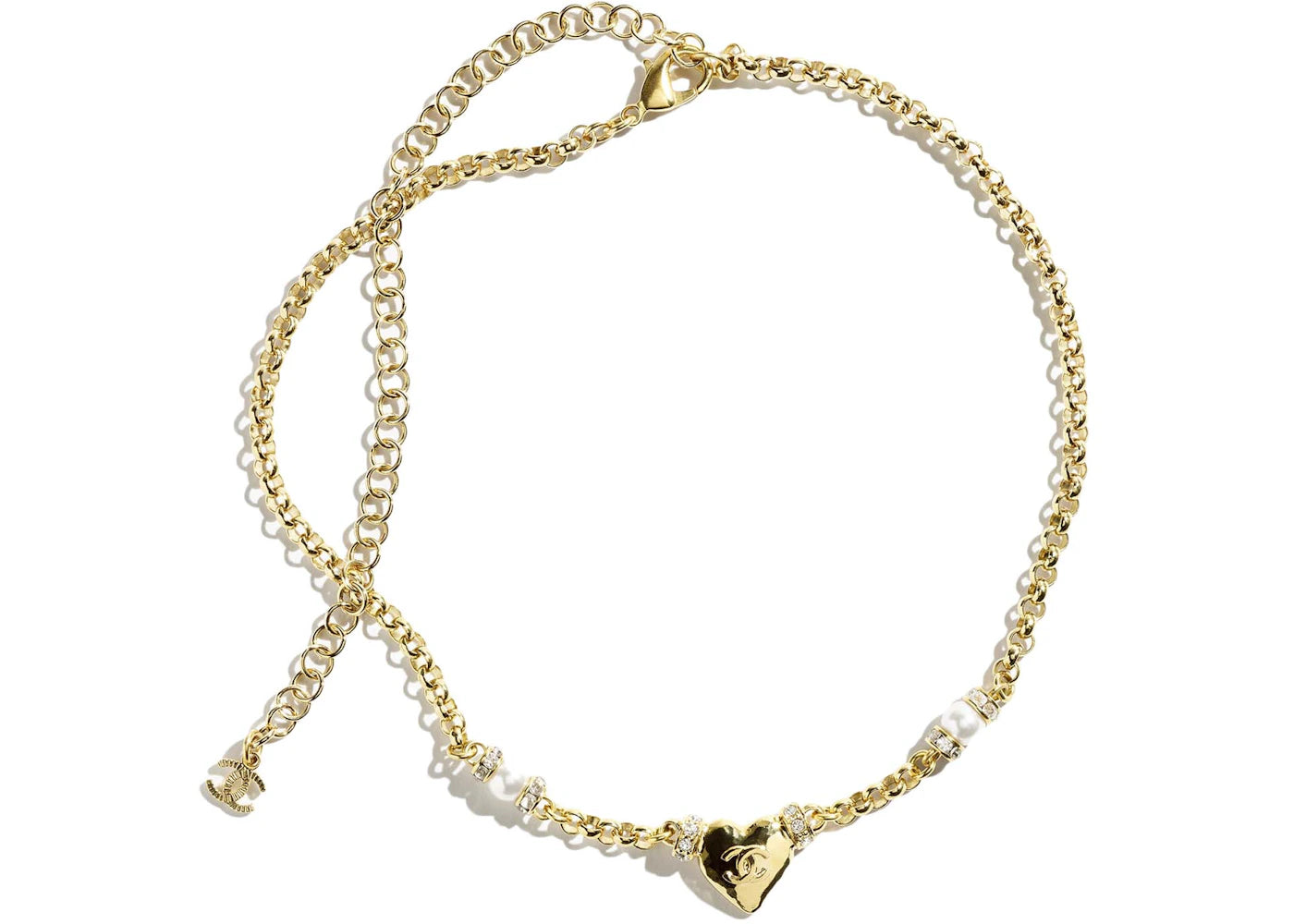 Chanel Necklace Gold/Pearly White/Crystal (ABD075 B16158 NW376)