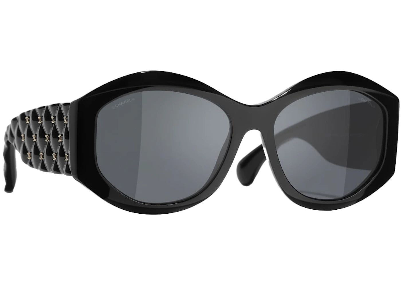 Chanel Oval Sunglasses Black/Gray (5486 C622/S4)