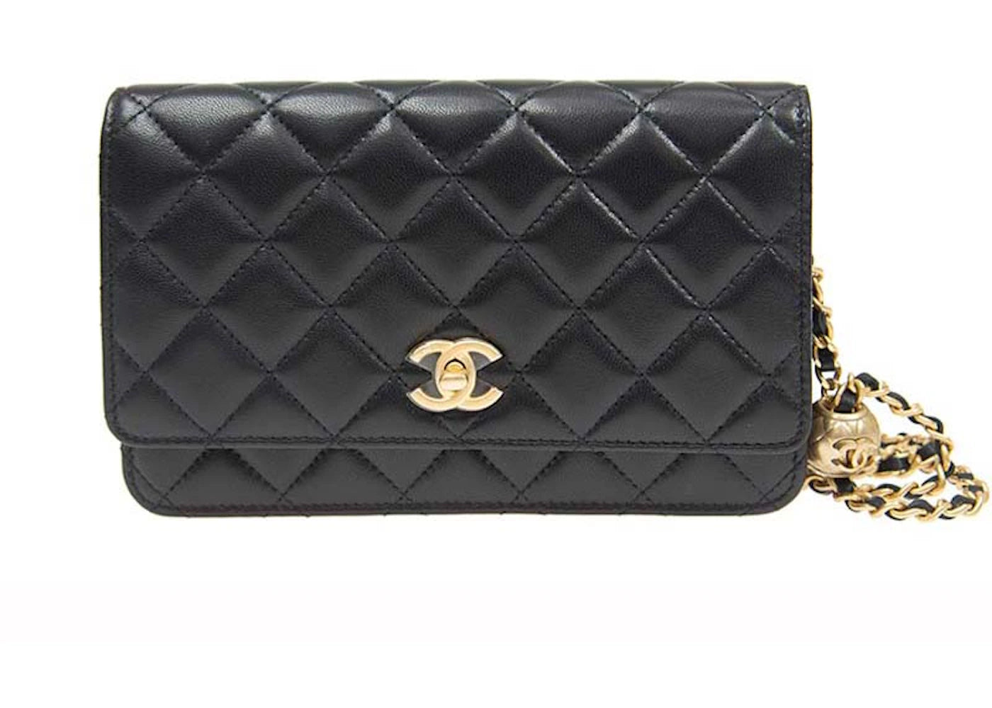 Chanel Pearl Crush Adjustable Strap WOC Black (AP1450)