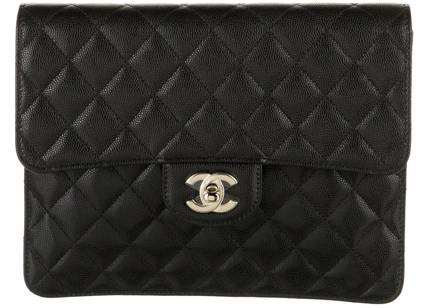 Chanel Quilted Caviar Flap Case Black Caviar