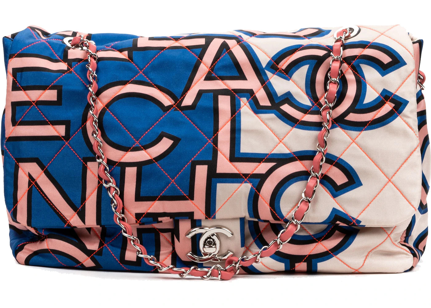 Chanel Rare Jumbo Airlines Collection Pink/Blue