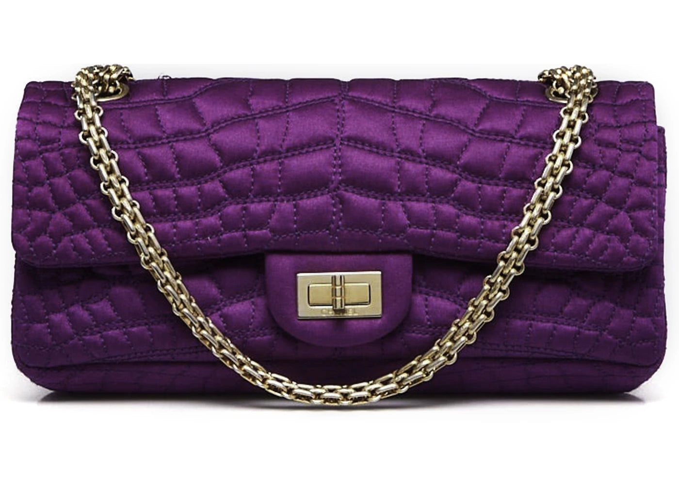 Chanel Reissue 2.55 East West Flap Quilted Purple
