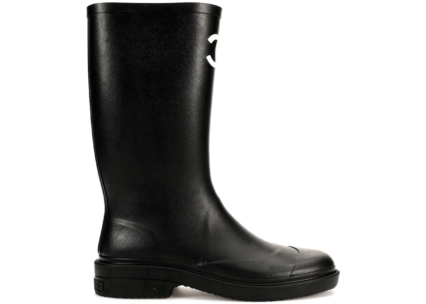 Chanel Rubber Rain Boots Black