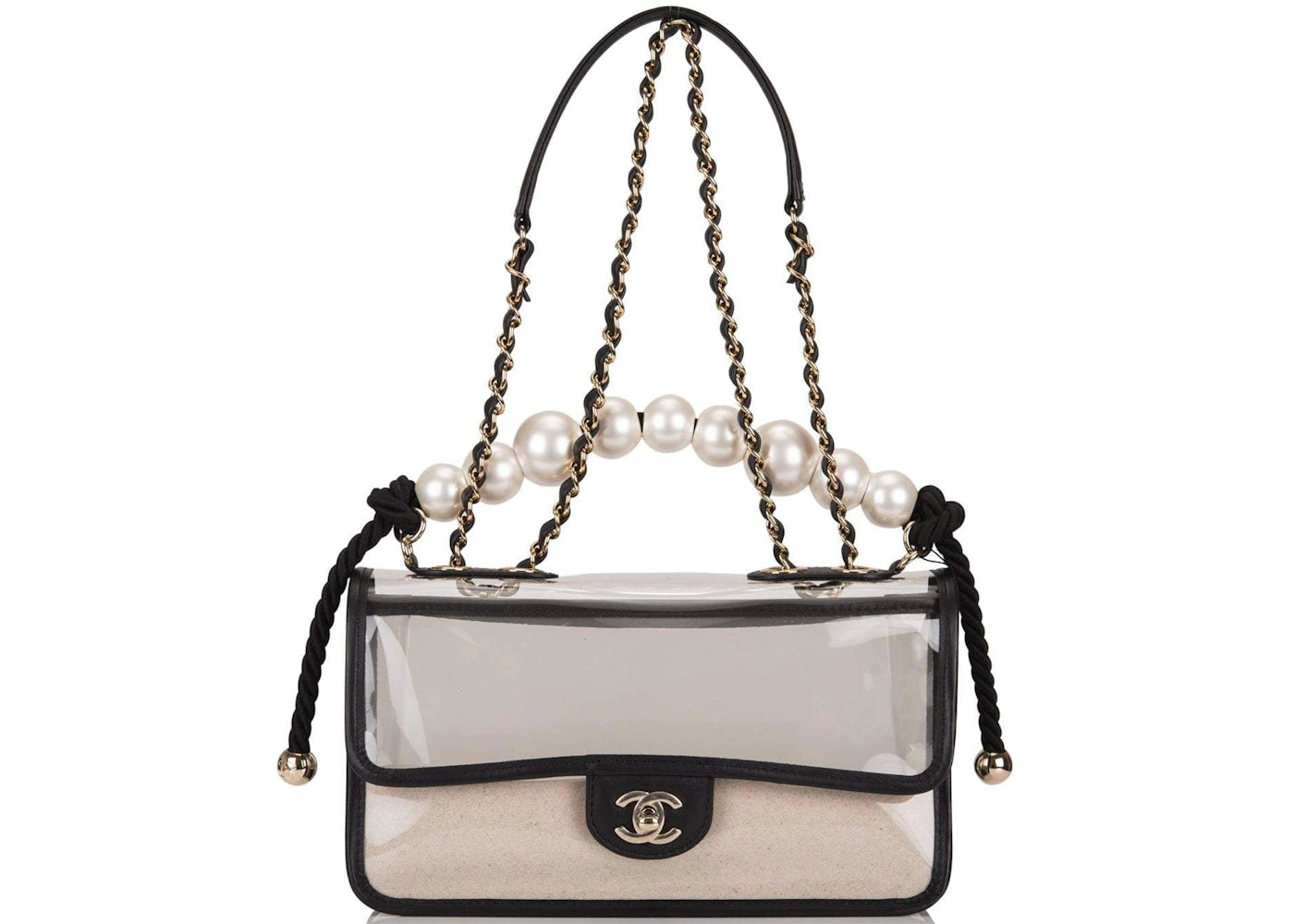 Chanel Sand By The Sea Flap Bag Pearl Clear