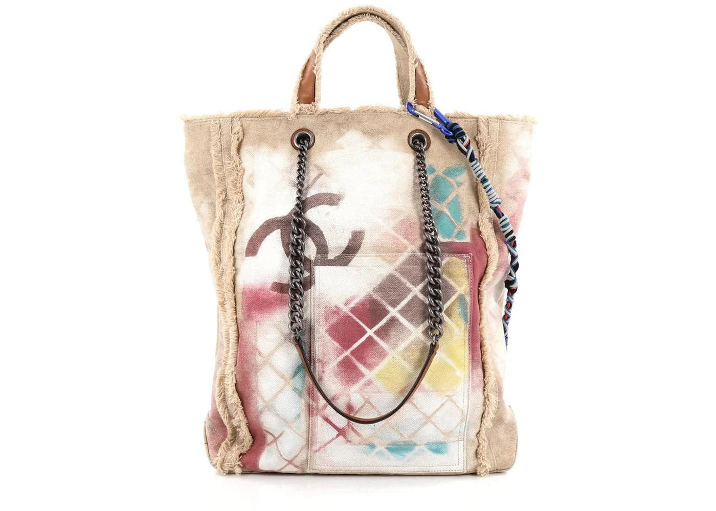 Chanel Shopping Tote Graffiti Etoile Colorama Watercolor Tan