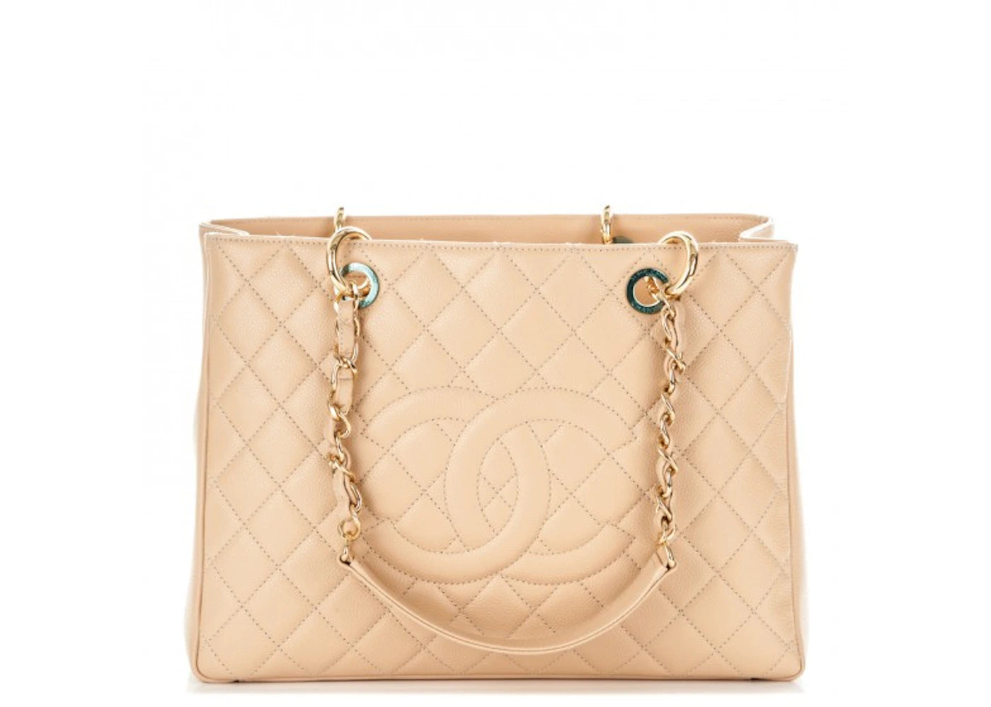 Chanel Shopping Tote Quilted Grand Beige Clair