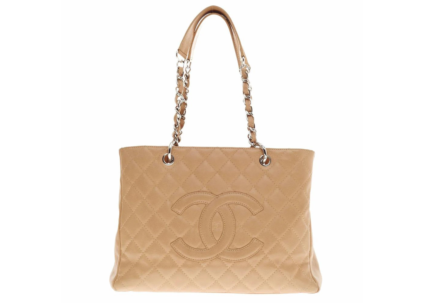 Chanel Shopping Tote Quilted Grand Beige