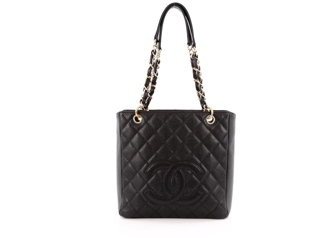 Chanel Shopping Tote Quilted Petite Black