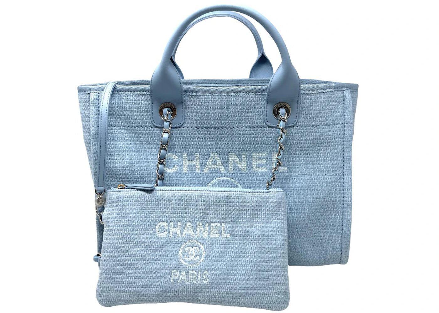 Chanel Small Deauville Shopping Bag Blue