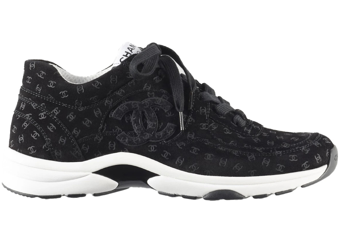 Chanel Suede Trainer Printed CC Black (Women's)