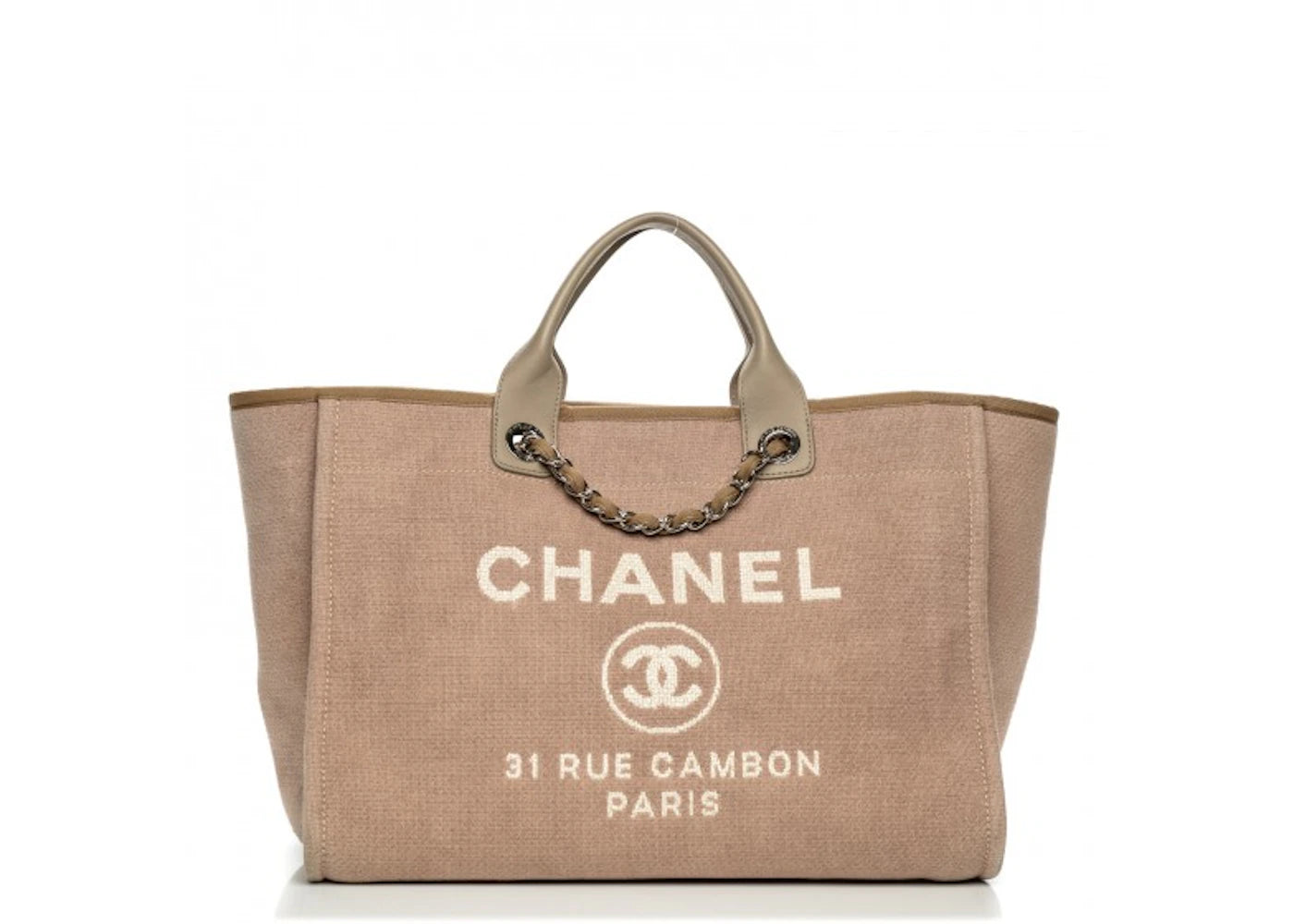 Chanel Deauville Tote Large Ecru