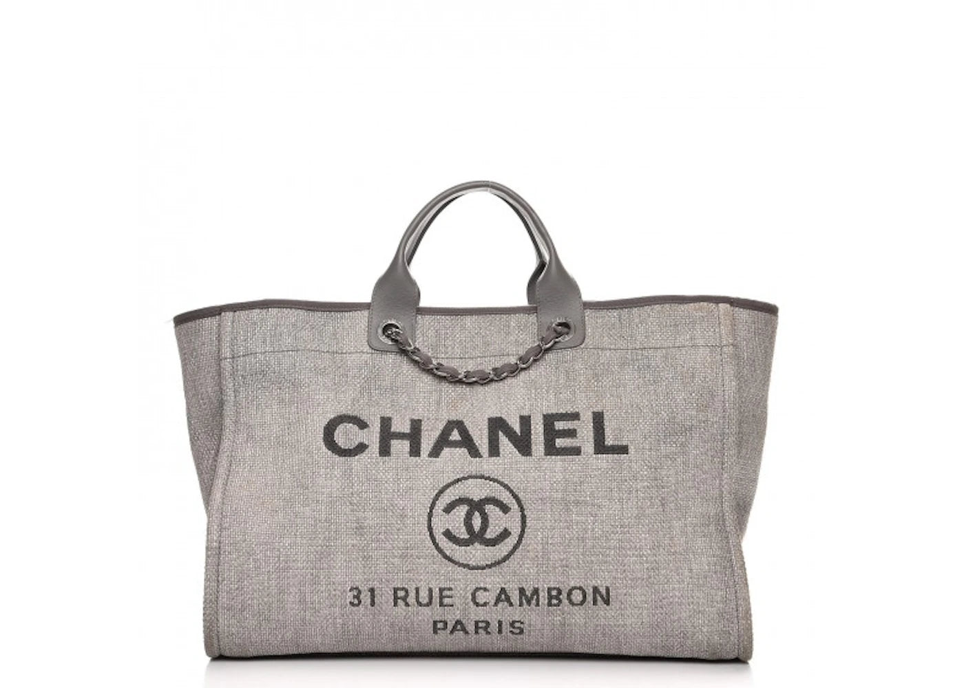 Chanel Deauville Tote Large Grey