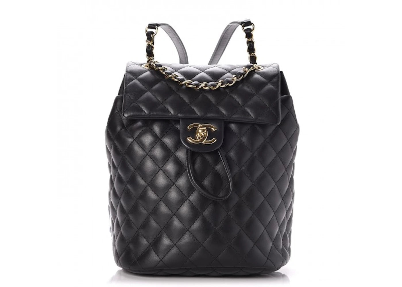 Chanel Urban Spirit Backpack Quilted Diamond Small Black