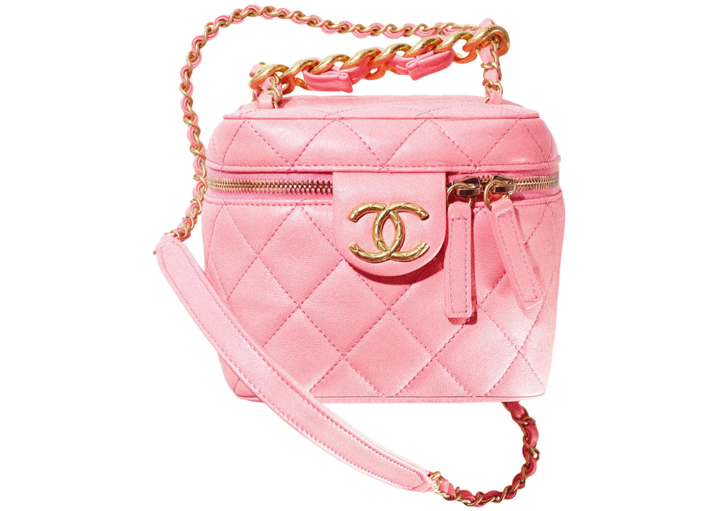Chanel Vanity Case Small 22S Lambskin Pink