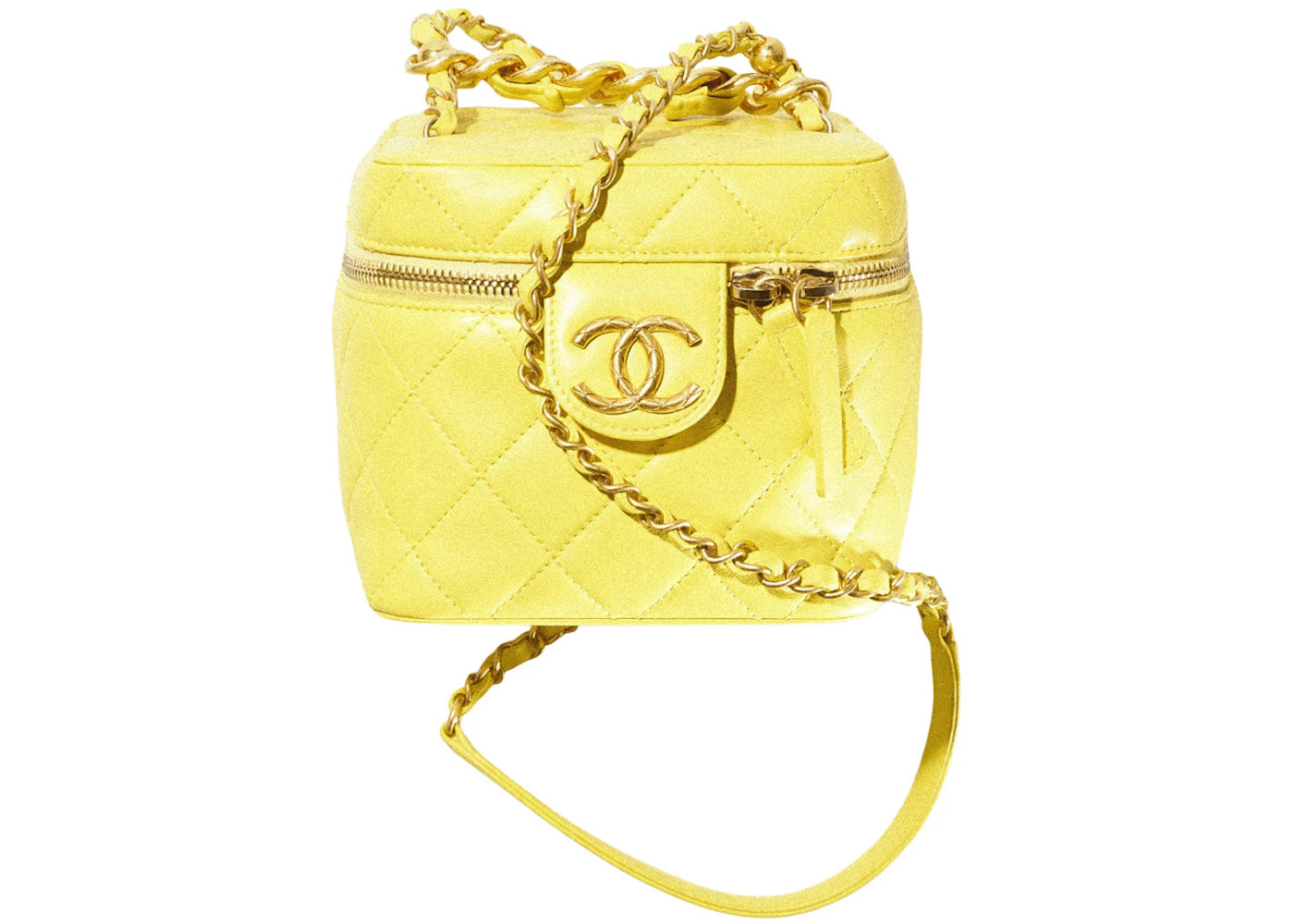 Chanel Vanity Case Small 22S Lambskin Yellow