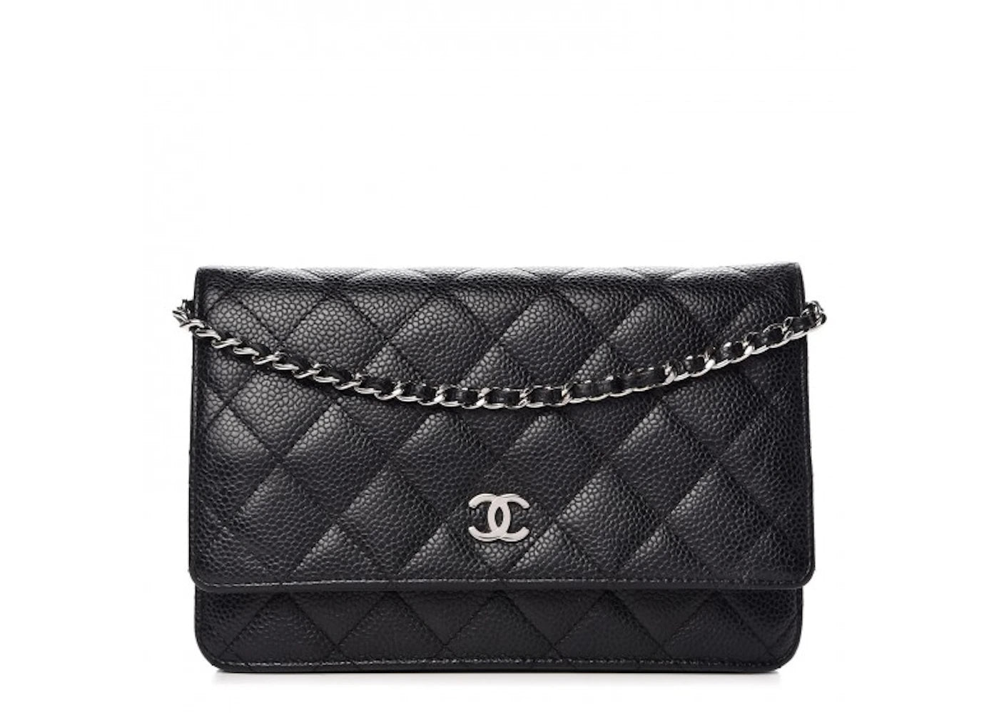 Chanel Wallet On Chain Quilted Caviar Black