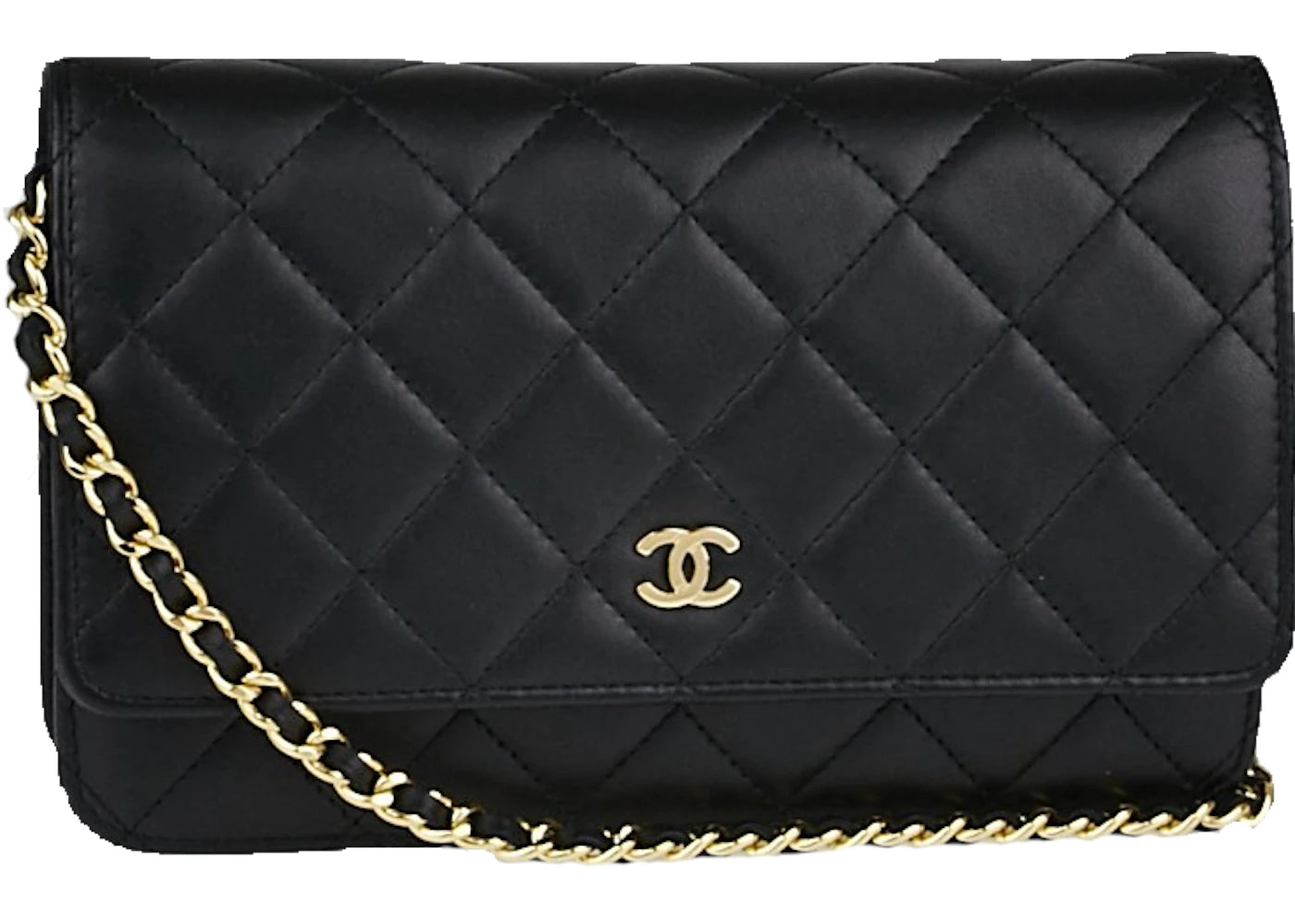 Chanel Wallet On Chain Quilted Lambskin Black