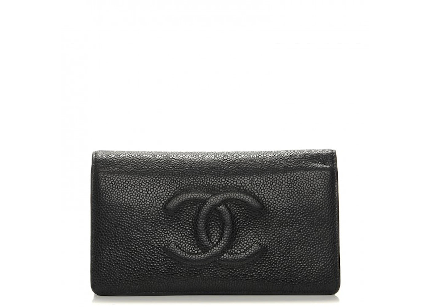Chanel Timeless CC Yen Wallet Caviar Black