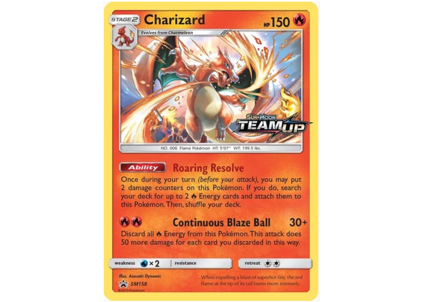 Charizard 2019 Pokémon TCG SM Promos Black Star Holo Team Up Prerelease #SM158 (Ungraded)