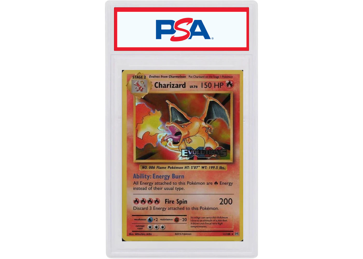 Charizard-Holo Prerelease 2016 Pokemon TCG XY Evolutions #11/108 (PSA or BGS Graded)