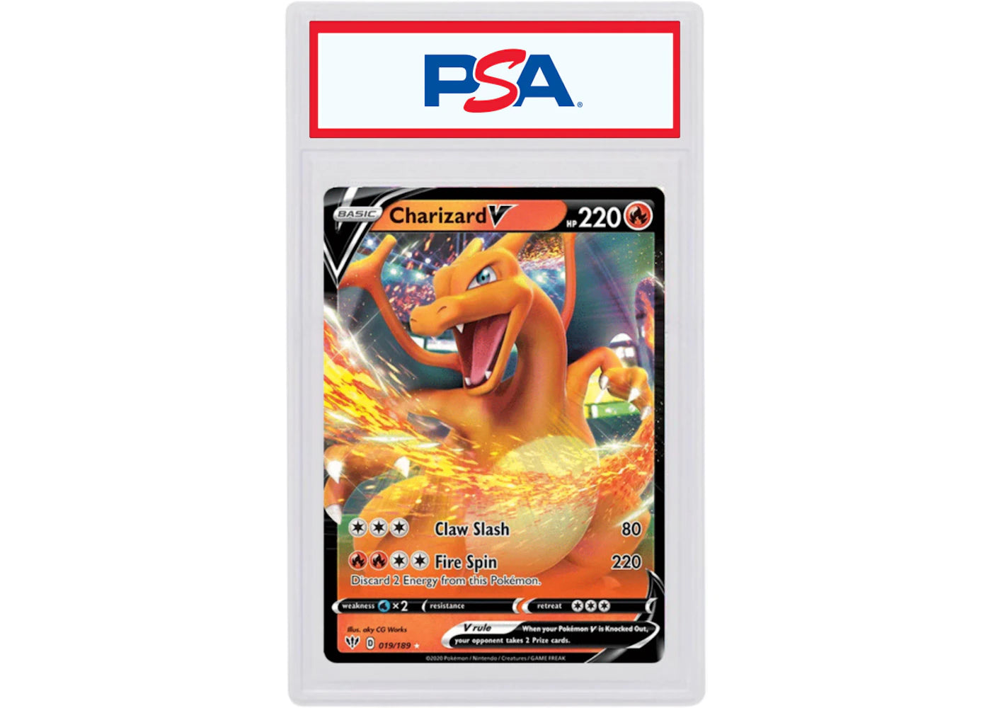 Charizard V 2020 Pokemon TCG Sword & Shield Darkness Ablaze #019/189 (PSA or BGS Graded)