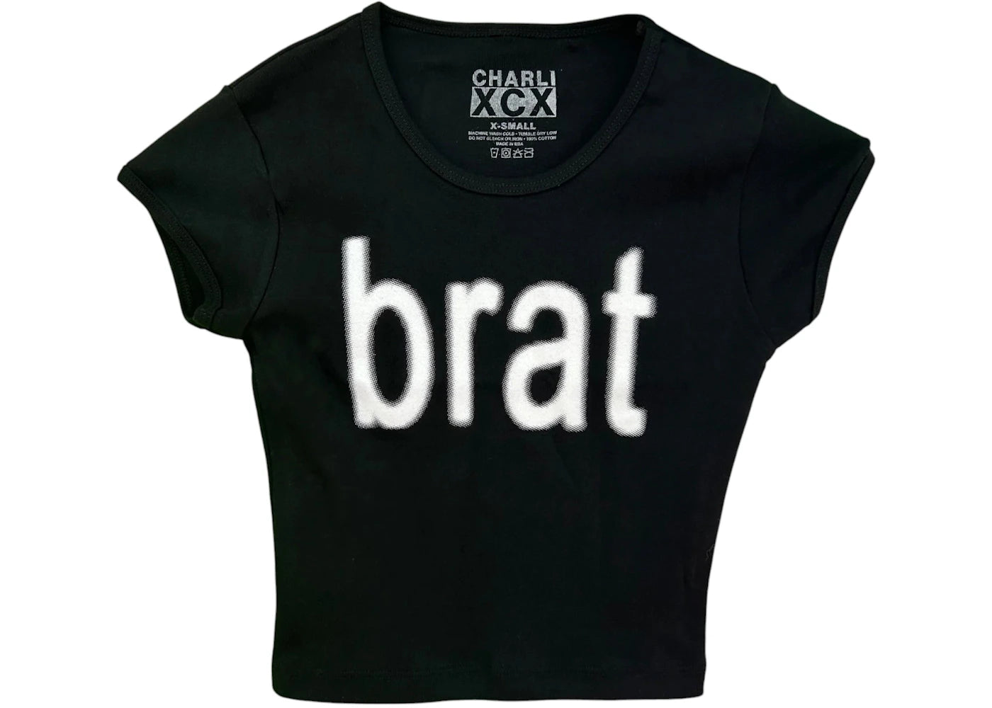 Charli XCX BRAT Baby Tee Black