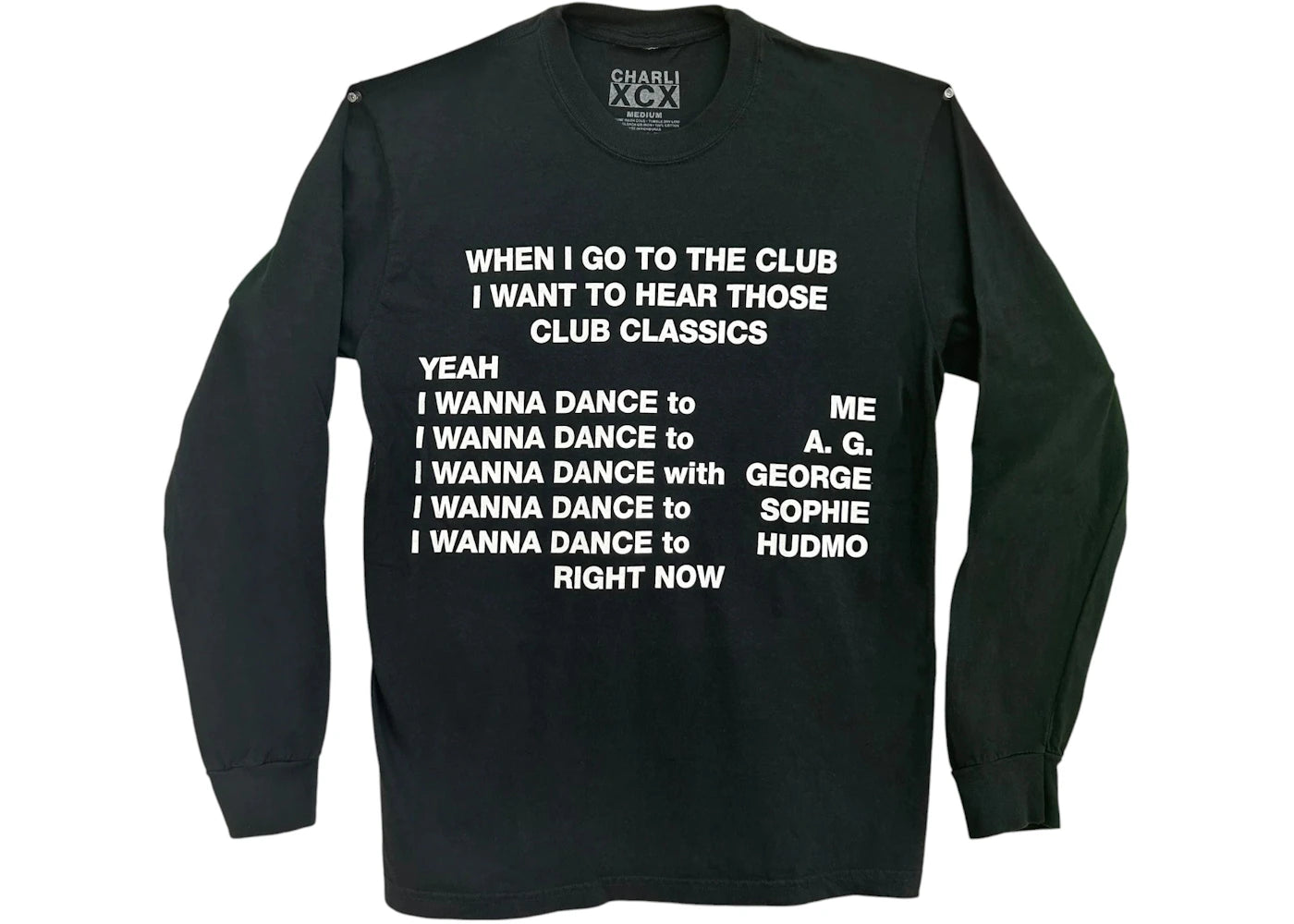 Charli XCX Club Classics Long Sleeve Tee Black