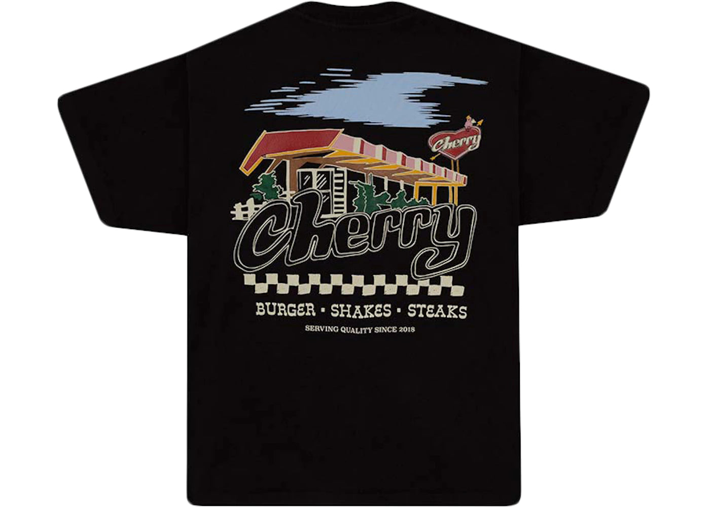 Cherry LA Cherry Diner S/S Pocket Tee (Off Black) Pocket T-shirt Off Black