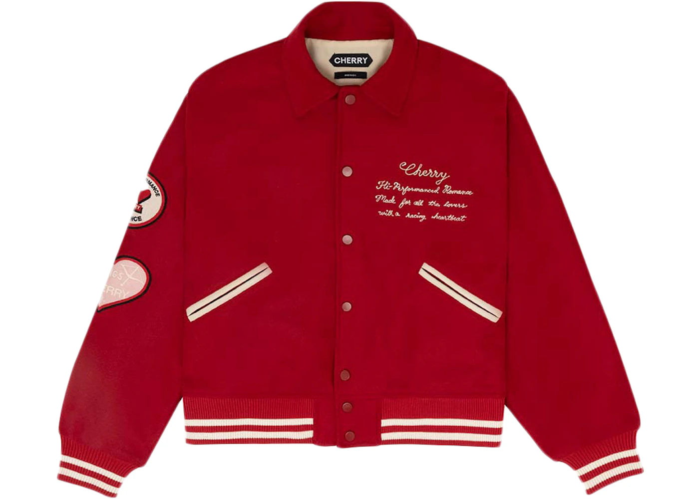 Cherry LA Hi-Performance Varsity Jacket (Red) Varsity Jacket Red