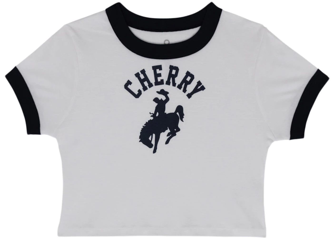 Cherry LA Western Ringer Baby Tee White/Navy