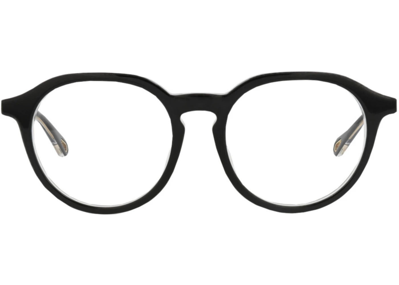 Chloe Round-Frame Bio Acetate Optical Frames Black Black Transparent (CH0012OA-30009959-003)