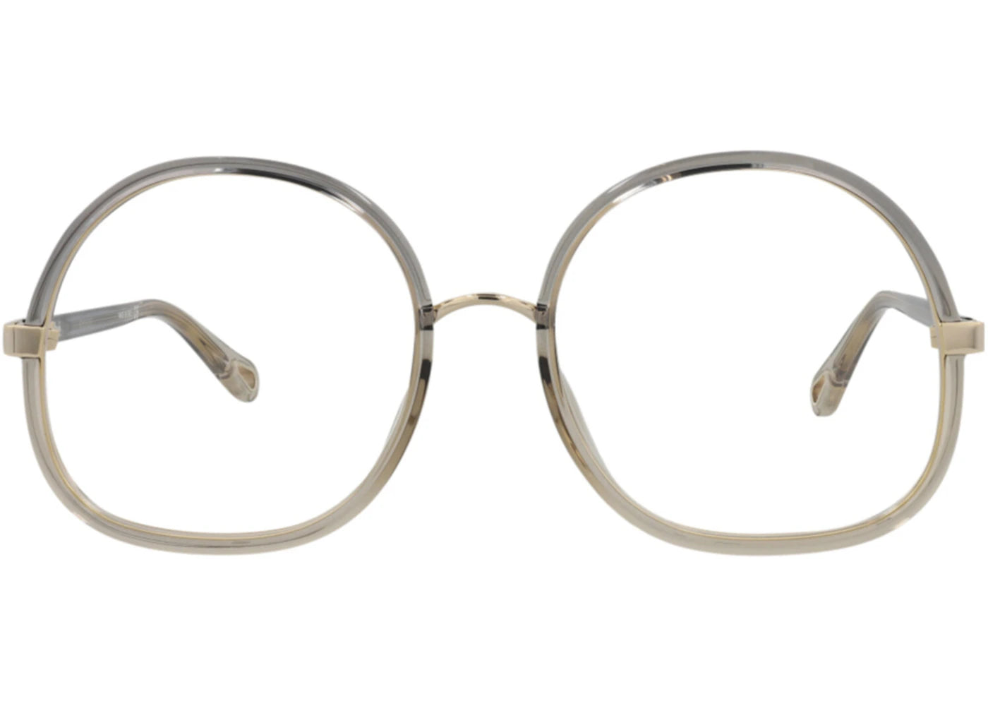 Chloe Round-Frame Injection Optical Frames Grey Grey Transparent (CH0032O-30009868-003)