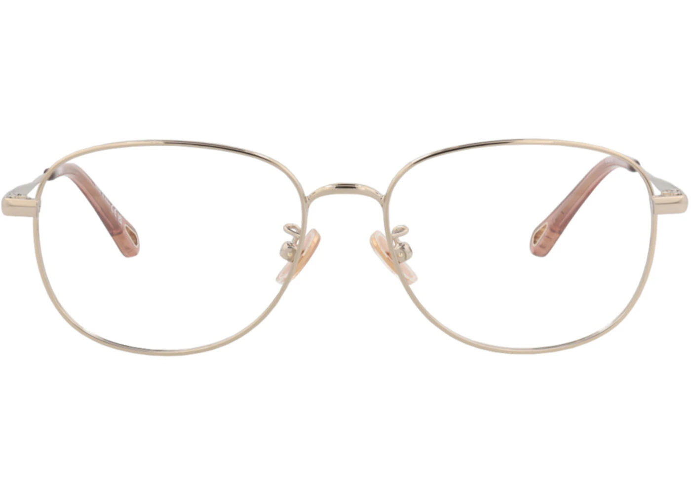 Chloe Round-Frame Metal Optical Frames Gold Gold Transparent (CH0213OA-30014674-003)