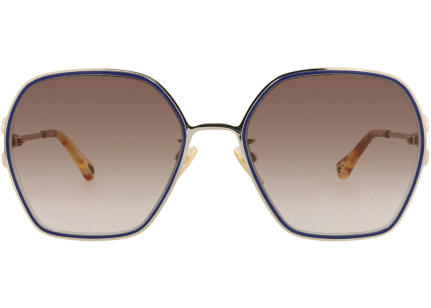 Chloe Round-Frame Metal Sunglasses Gold Gold Brown (CH0146S-30013640-003)