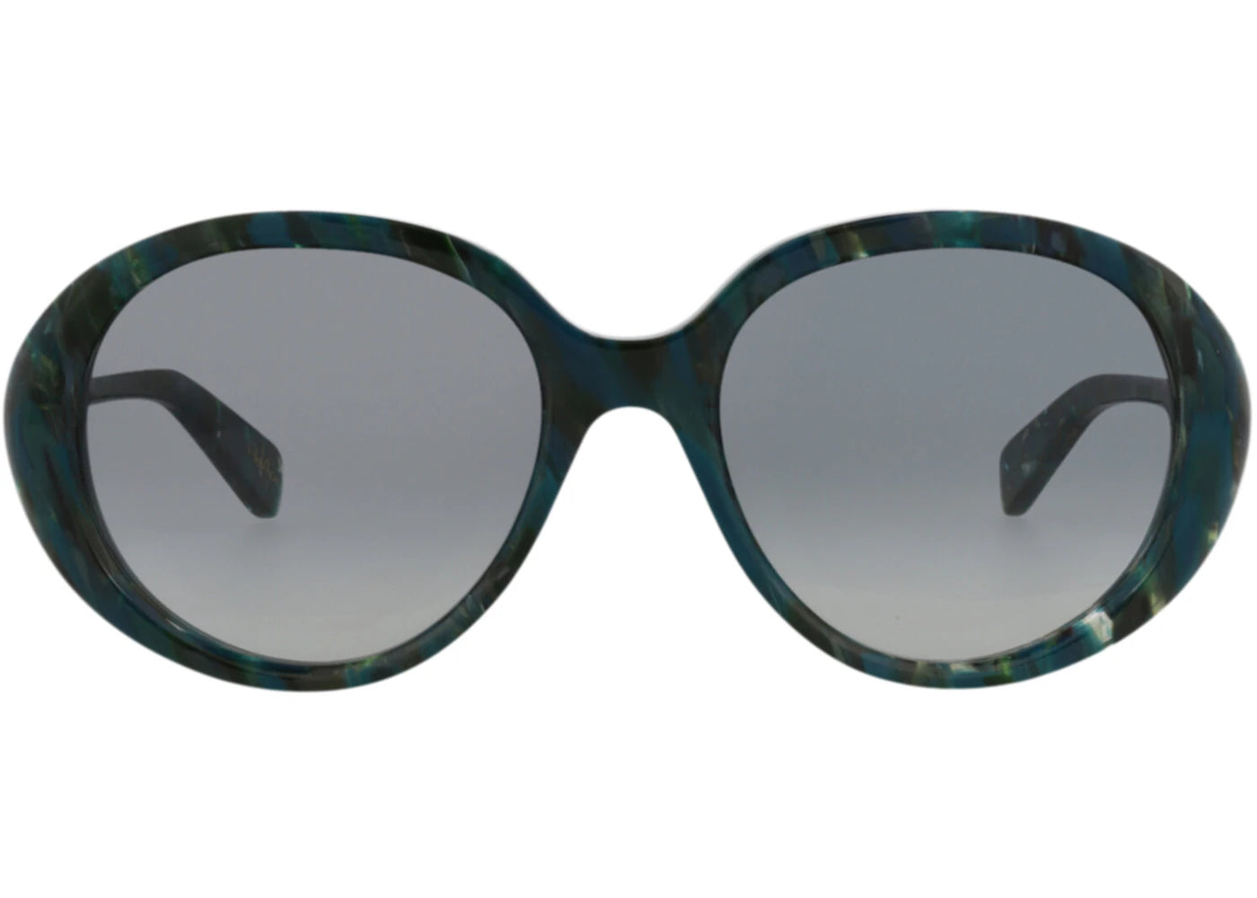 Chloe Round-Frame Recycled Acetate Sunglasses Green Green Grey (CH0221S-30015149-004)