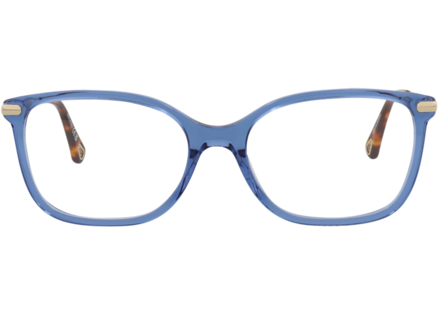 Chloe Square-Frame Bio Acetate Optical Frames Blue Gold Transparent (CH0059O-30011441-012)