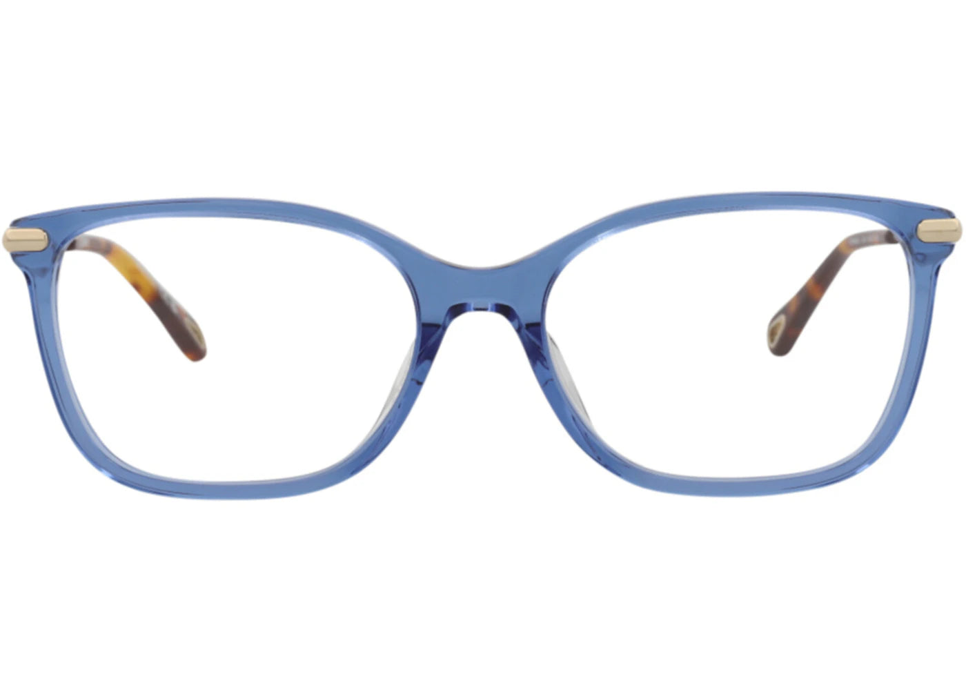 Chloe Square-Frame Bio Acetate Optical Frames Blue Gold Transparent (CH0059OA-30011515-004)