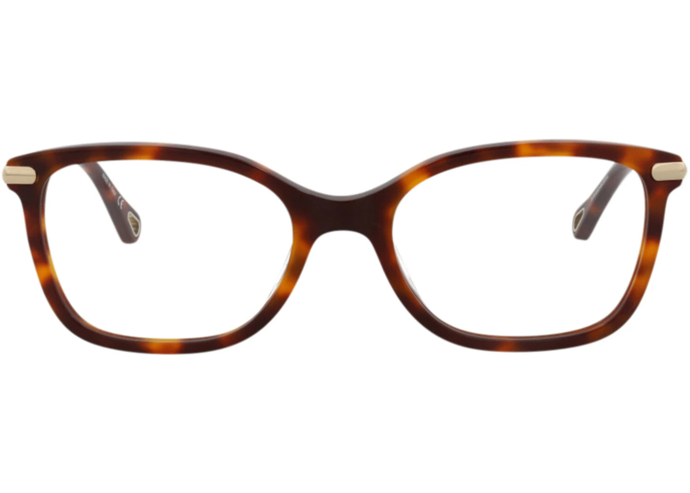 Chloe Square-Frame Bio Acetate Optical Frames Havana Gold Transparent (CH0059O-30011441-001)