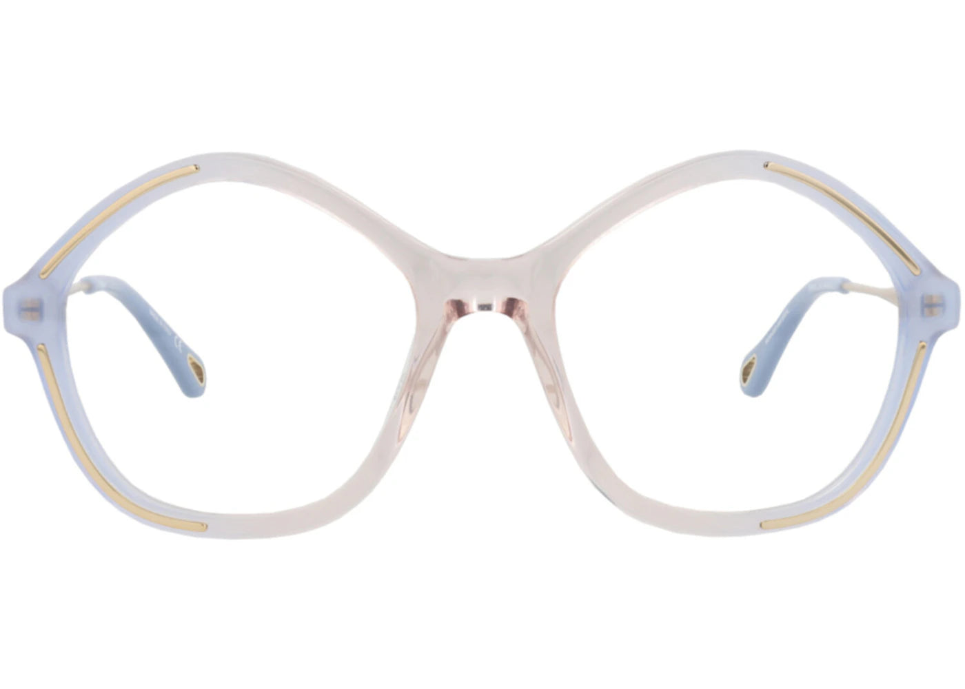 Chloe Square-Frame Bio Acetate Optical Frames Light Blue Gold (CH0062O-30011511-003)