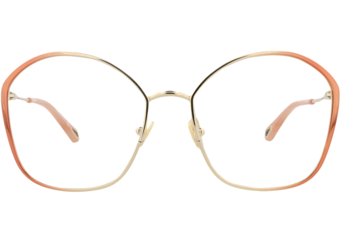 Chloe Square-Frame Metal Optical Frames NUDE NUDE TRANSPARENT (CH0017OA-30009909-003)