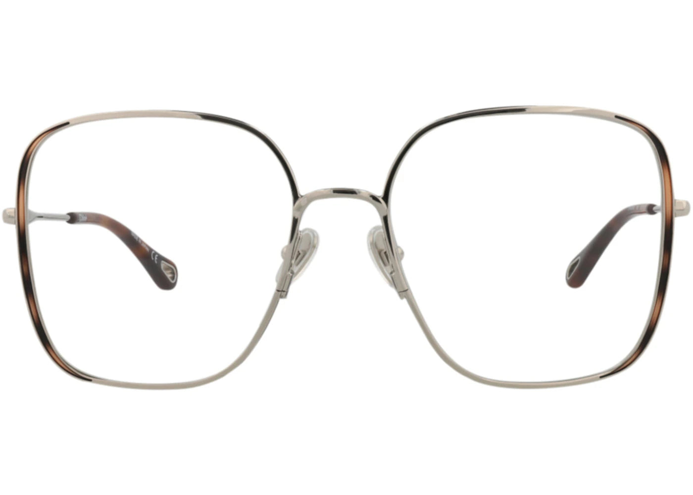 Chloe Square-Frame Metal Optical Frames Silver Silver Transparent (CH0038O-30009845-003)