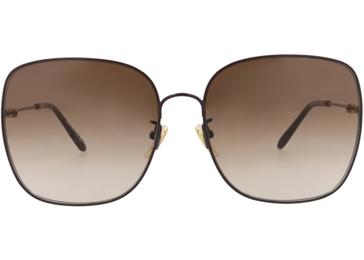 Chloe Square-Frame Metal Sunglasses Burgundy Burgundy Brown (CH0170SA-30014201-003)