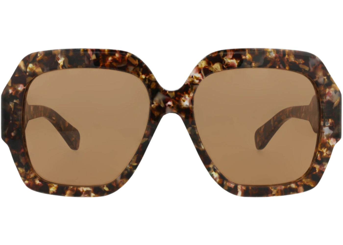 Chloe Square-Frame Recycled Acetate Sunglasses Havana Havana Brown (CH0154S-30014079-009)