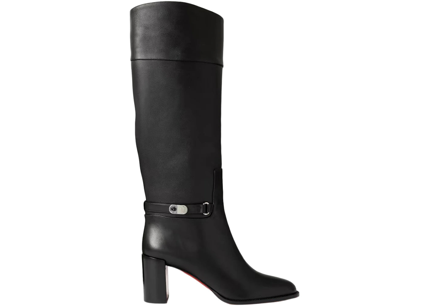 Christian Louboutin Lock Botta 70mm Boot Black Leather