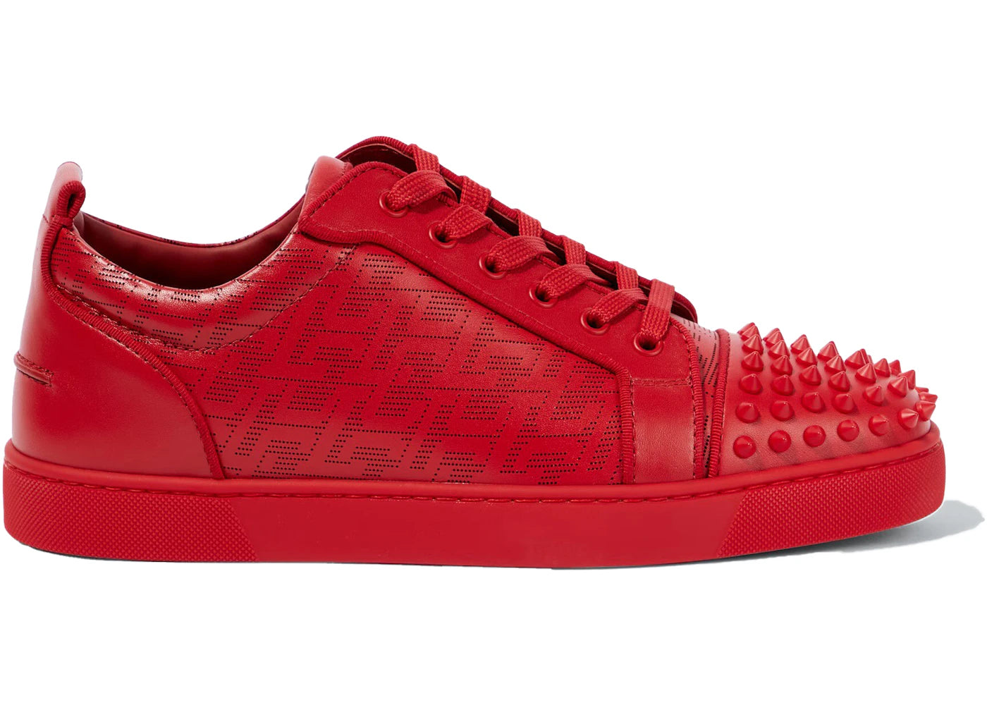 Christian Louboutin Louis Junior Spikes Orlato Red CL Patter